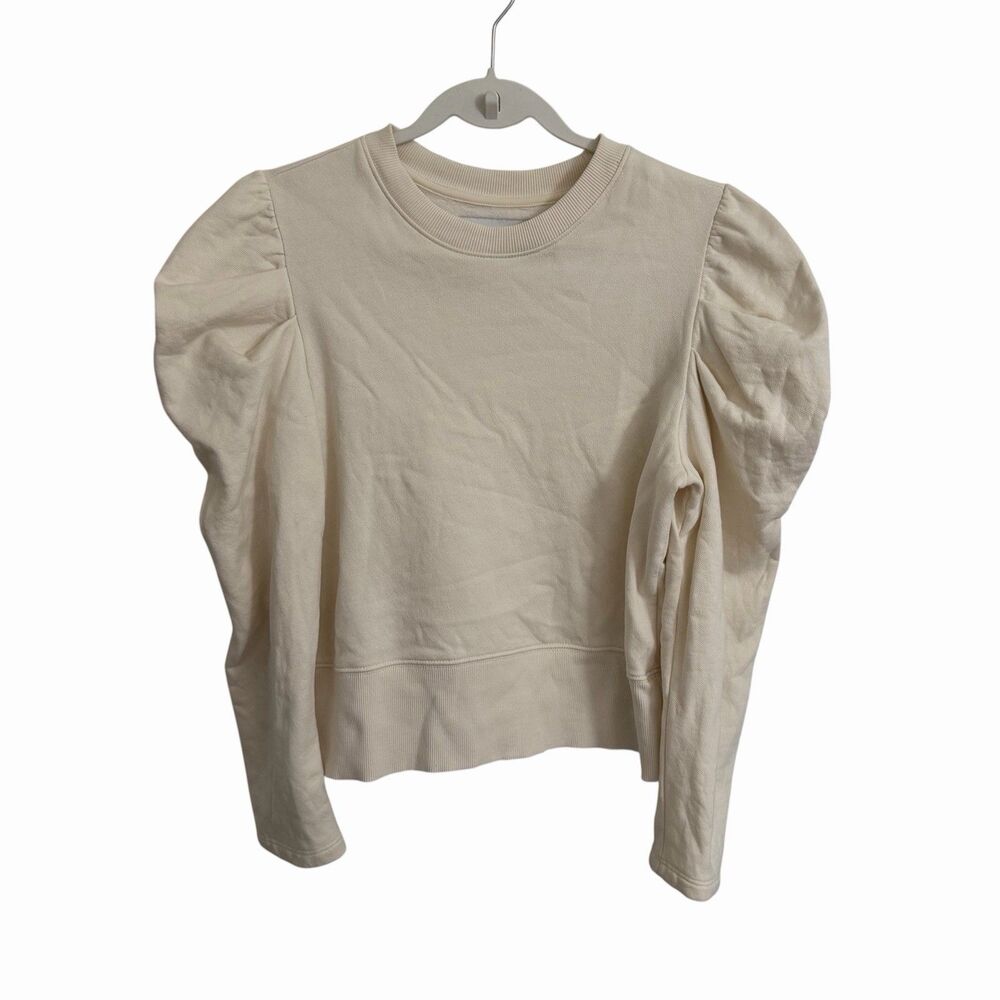 Soldout.nyc Sweatshirt Medium Cream The Just Enough Puff Long Sleeve Organic
